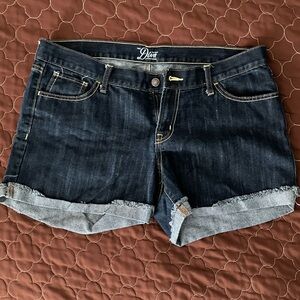 Old Navy Jean Shorts, size 14, diva rise, dark rinse
